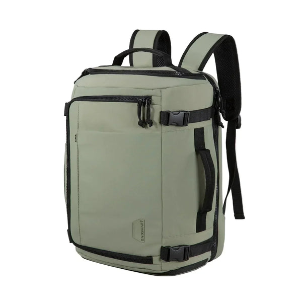One bag, every trip length. BAGSMART Expandable Backpack grows from a compact 28L to a roomy 38L in one zip — 180° laptop bay, shoe pocket, and four carry modes.