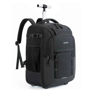 BAGSMART wheeled backpack review: a 40L waterproof rolling pack with a 17.3-inch laptop sleeve, USB port and rain cover. Specs, pros, cons and FAQs.