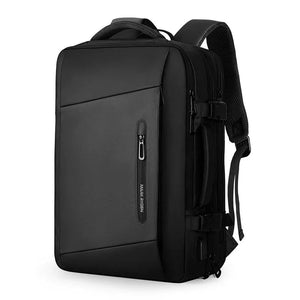 Expand your luggage and protect your large-format tech. This Mark Ryden travel pack expands up to 38L, housing a 17.3" laptop in water-resistant fabric with a USB port.