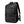 Black waterproof backpack with textured front panel, top handle, and side straps