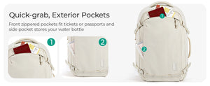 BAGSMART Large Capacity Waterproof Commuter and Travel Backpack