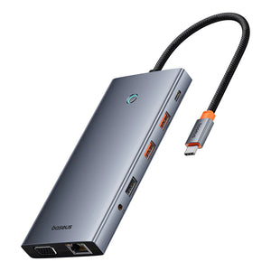 Baseus USB hub with multiple ports on a white background