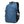 Blue waterproof travel backpack with front zip pocket and padded shoulder straps