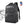 Black travel backpack with front zip pockets, padded front panel, and side USB cable