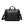 Protective waterproof laptop bag, black with front panel, twin zippers, and side pockets