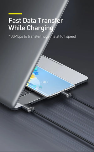BASEUS Crystal Shine Series 100W USB-C to USB-A Fast Charging Cable