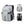 Light gray travel backpack with padded straps and front zip organizer pocket