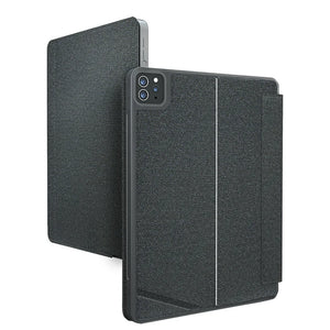 Bluetooth keyboard case back cover with dark textured finish and protected corners
