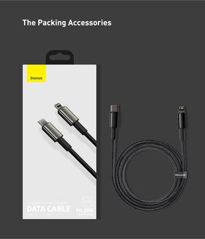 BASEUS Tungsten Gold 20W USB-C to Lightning Fast Charging Cable