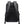 Black backpack back view with padded straps and textured breathable back panel