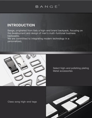 Polished metal hardware accessories and labeled components for toiletry bag