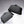 Two black storage bags with top handles and zip closures, shown stacked for comparison.