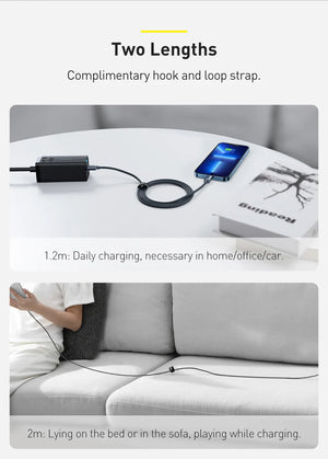 BASEUS Crystal Shine Series 20W USB-C to Lightning Fast Charging Cable