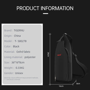 TIGERNU S8027B Compact Waterproof Cross Body Bag