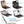 Bluetooth keyboard case in multiple viewing angles, dark cover with attached keyboard