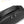 Black sealed zipper toiletry bag with dual metal zipper pulls