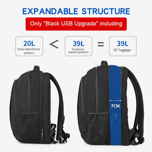 TIGERNU B3143 Large Capacity Waterproof Travel Backpack with USB Charging Port