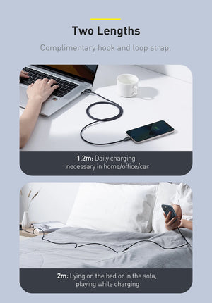 BASEUS Crystal Shine Series 2.4A USB-A to Lightning Fast Charging Cable