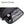 Black toiletry bag open to lined interior with elastic pockets and divider