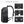 Black backpack with USB charging port, headphone jack, and side net pocket