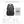 Black travel backpack with front zip and top handle; size panel shows 15.6-inch
