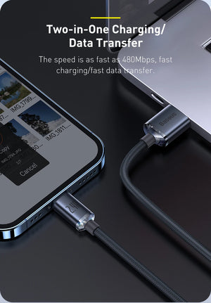 BASEUS Crystal Shine Series 2.4A USB-A to Lightning Fast Charging Cable