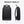 Expandable waterproof business backpack, black, front and side view with carry handle