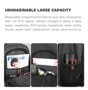 TIGERNU B3893 Large Capacity Waterproof Travel Backpack with USB Charging Port