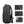 Black backpack with side headphone jack pocket and visible USB charging port
