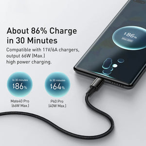 BASEUS Tungsten Gold 240W USB-C to USB-C Fast Charging Cable