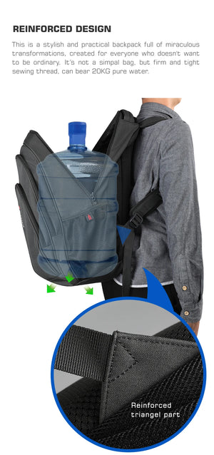 TIGERNU B3893 Large Capacity Waterproof Travel Backpack with USB Charging Port