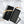 Black leather slim long wallet in gift box packaging