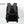 Black commuter backpack back view with padded shoulder straps and ventilation panel