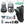 Black backpack open to show laptop compartment and multiple organizer pockets