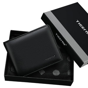 Tigernu RFID men’s wallet bi-fold in black PU leather with embossed logo