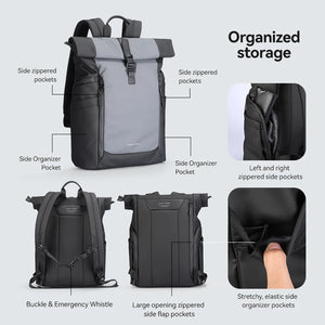 MARK RYDEN MR3807 Expandable Roll Top Waterproof Travel Backpack