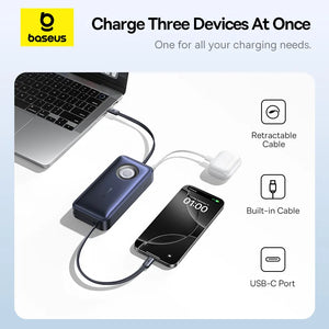 BASEUS EnerCore CR11 Power Bank with Built-In Retractable Cable