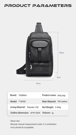 TIGERNU S8182 Compact Waterproof Crossbody Bag