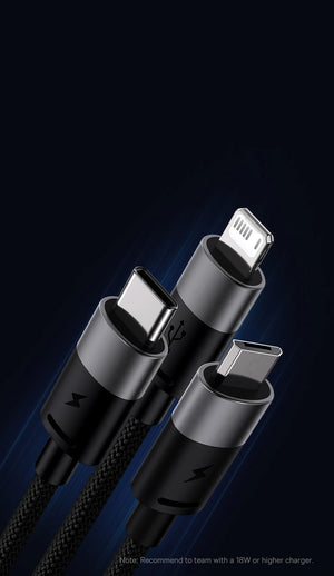 BASEUS Star Speed Series 3in1 Fast Charging Data Cable