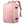 BANGE large capacity waterproof travel backpack in light pink with front zip pocket