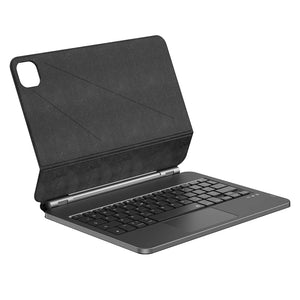 WiWU MK003 Bluetooth keyboard case, black folio with built-in keyboard and trackpad
