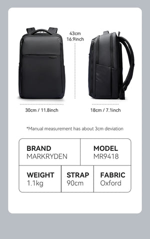 MARK RYDEN MR9418 Large Capacity Waterproof Travel Backpack
