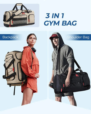 BAGSMART 3in1 Large Capacity Duffle and Sports Backpack