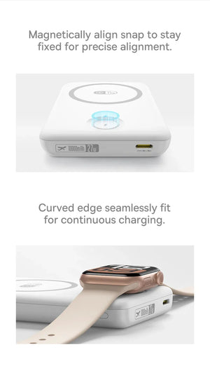 BASEUS EnerFill FT11 2in1 Magnetic Power Bank for iPhone and Apple Watch