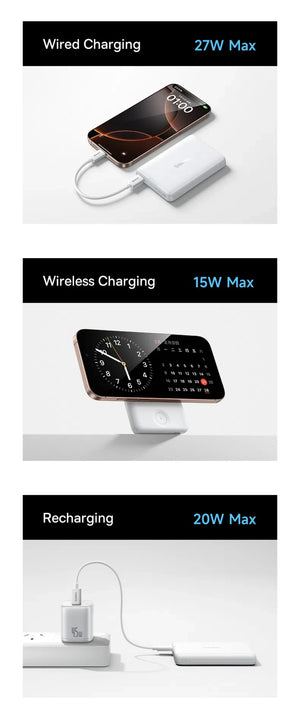 BASEUS EnerFill FT11 2in1 Magnetic Power Bank for iPhone and Apple Watch