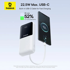 BASEUS Lipow Dual Cable Power Bank with Digital Display
