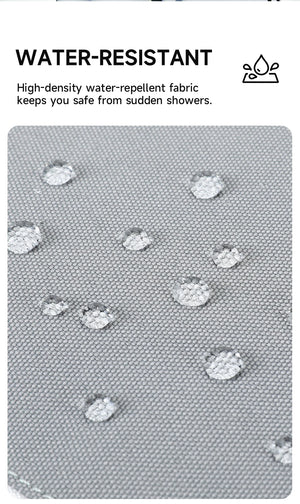 Light gray waterproof backpack fabric with water droplet texture pattern