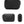 Black waterproof tech storage bag with zippered front, side view and carrying loop