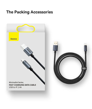 BASEUS Minimalist Series 2.4A USB-A to Lightning Fast Charging Cable