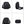 Black compact waterproof messenger bag set of views: front zip, side strap, top handle